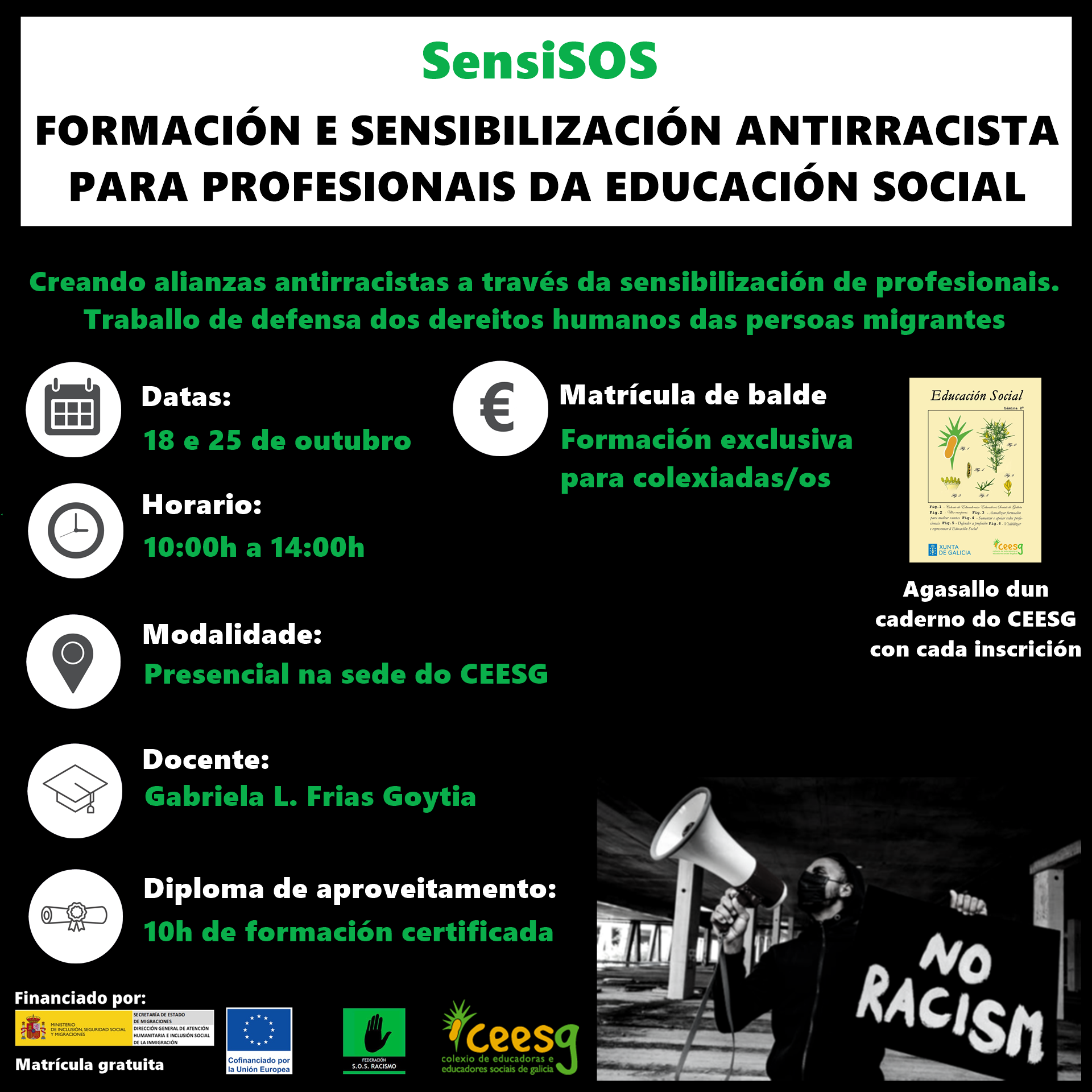 Formación e sensibilización antirracista para profesionais da Educación Social