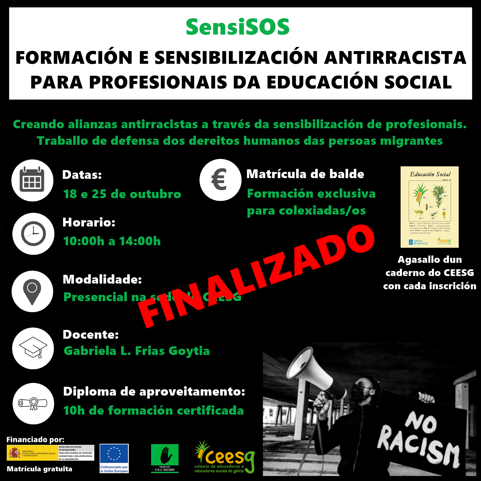 Formación e sensibilización antirracista para profesionais da Educación Social