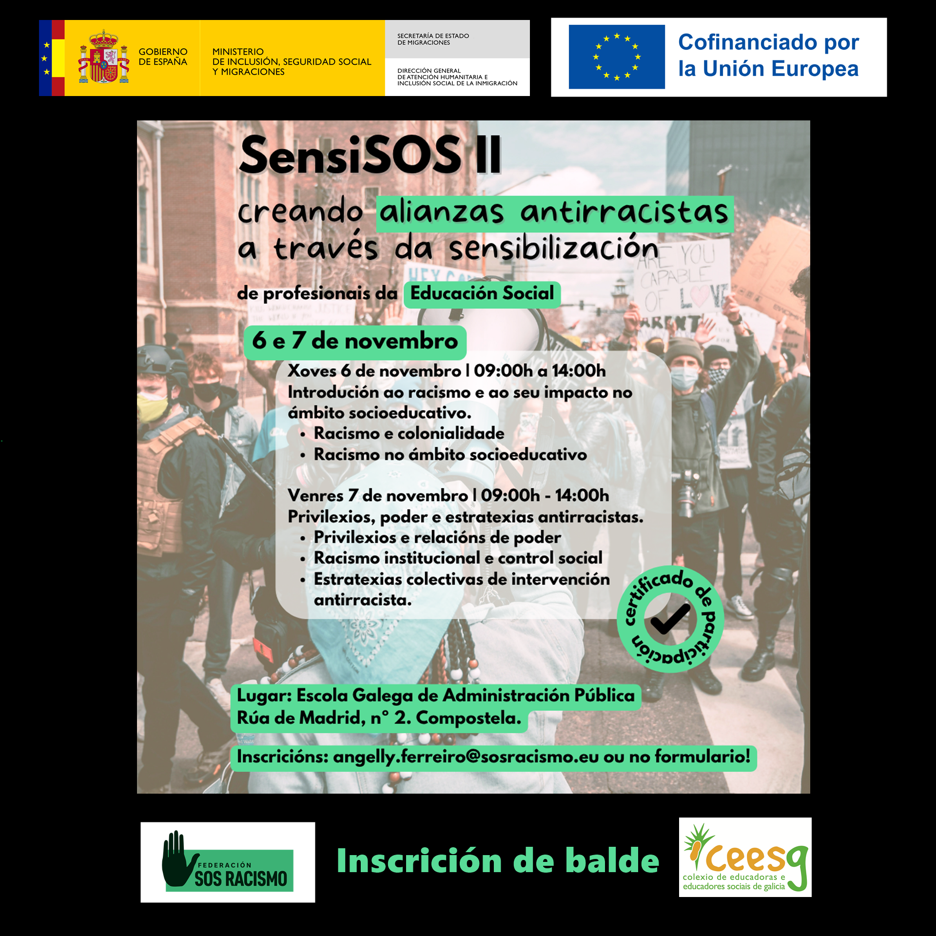 SensiSOS II: creando alianzas antirracistas a través da sensibilización de profesionais do traballo de defensa dos dereitos humanos das persoas migrantes