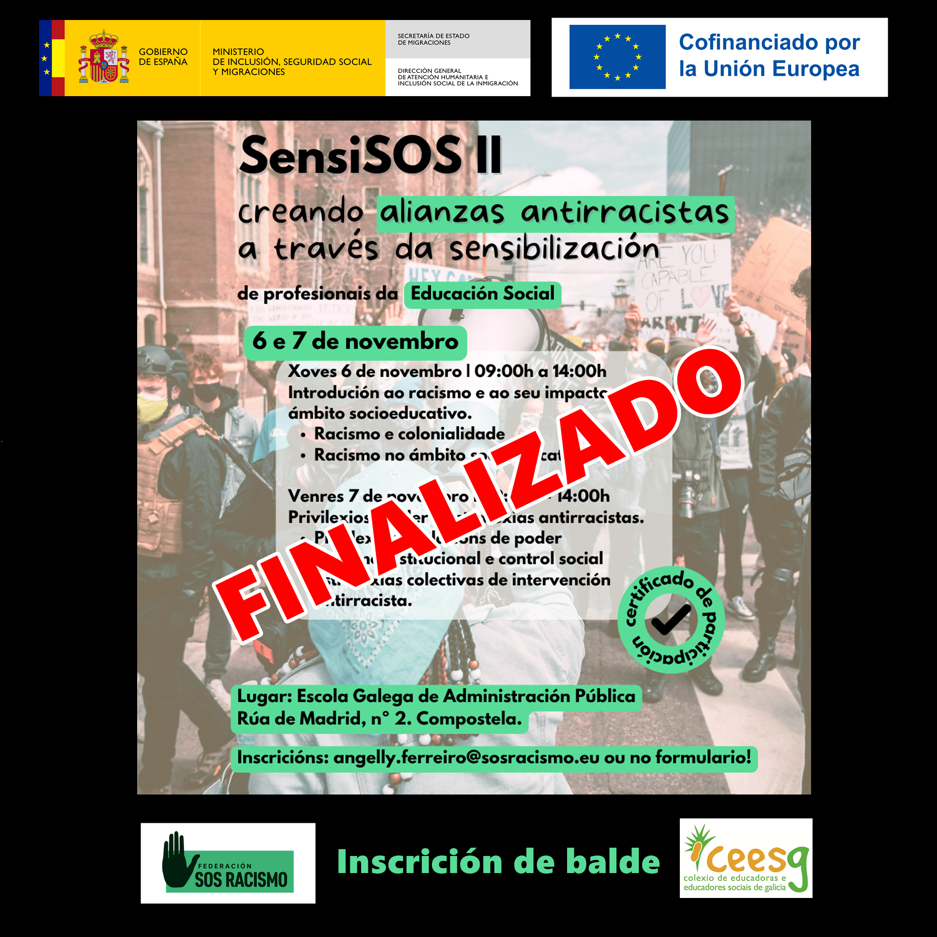 SensiSOS II: creando alianzas antirracistas a través da sensibilización de profesionais do traballo de defensa dos dereitos humanos das persoas migrantes